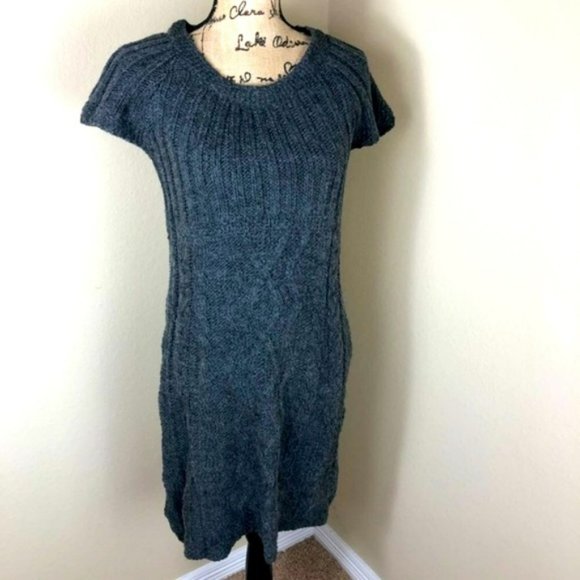 Zara Dresses Zara Charcoal Grey Wool Blend Sweater Dress L Poshmark